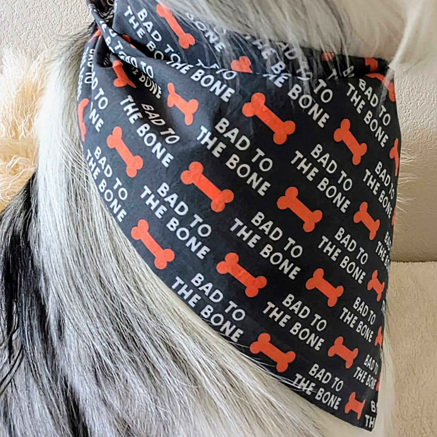 Bad to the Bone Dog Bandana