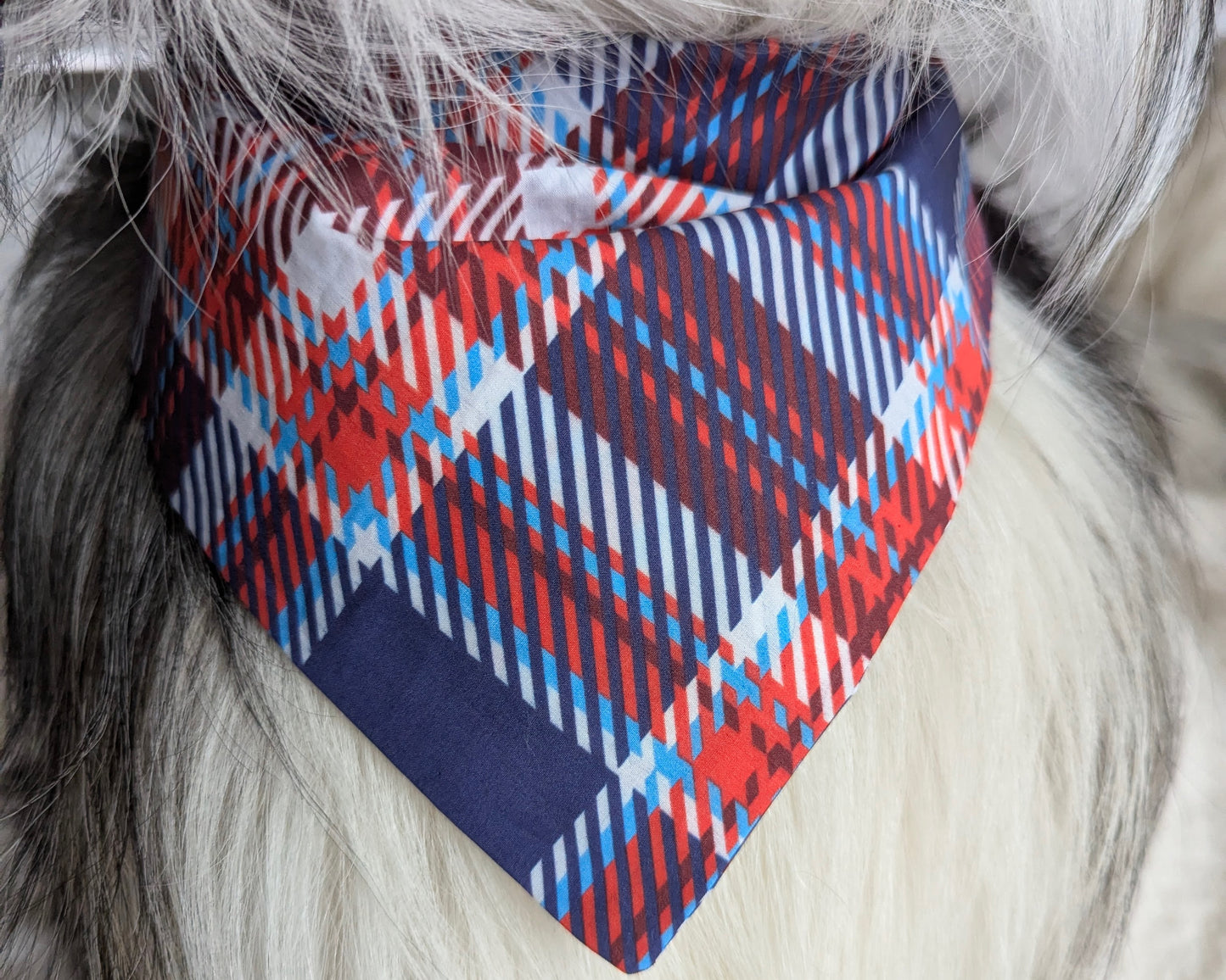 Red white and Blue Tartan