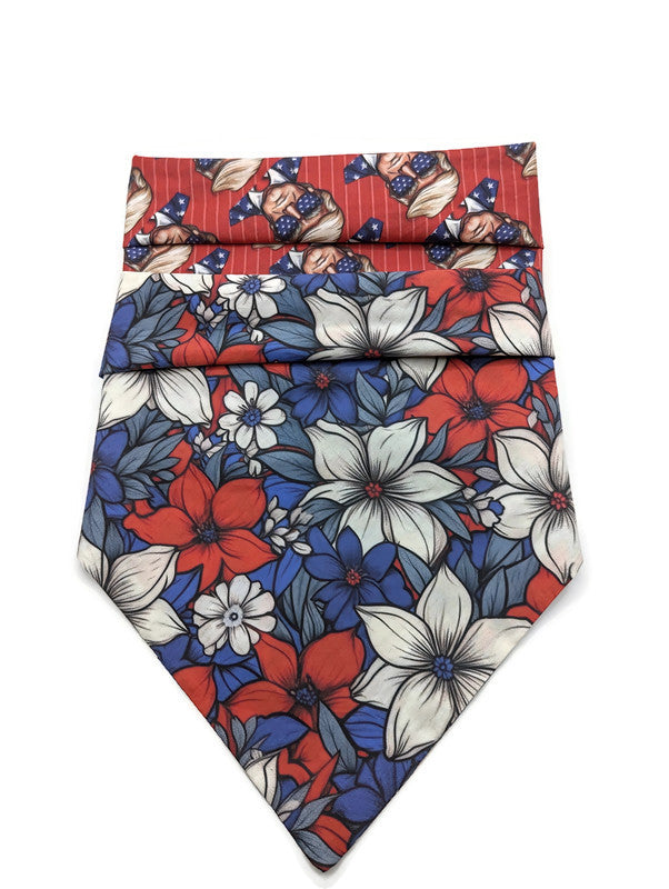 2 Bandana Bundle Pack - Trump and Floral