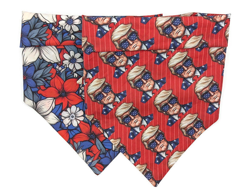 2 Bandana Bundle Pack - Trump and Floral