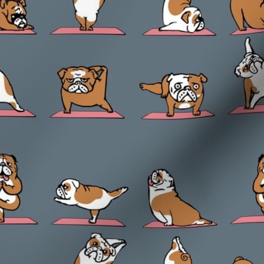 English Bulldog Yoga Dog Bandana