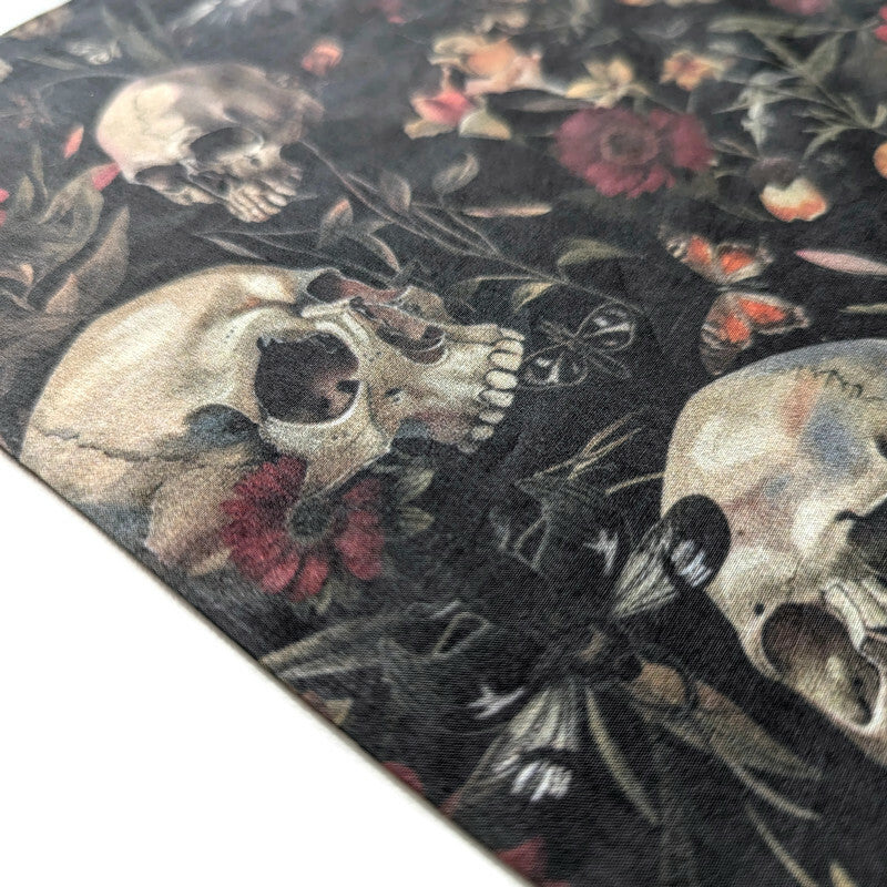 Dark Flowers and Skulls Dog Bandana