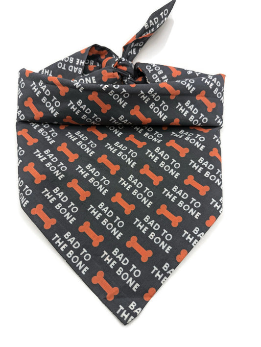 Bad to the Bone Dog Bandana