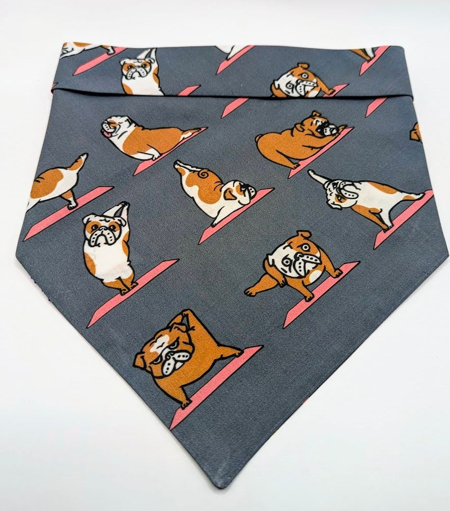 English Bulldog Yoga Dog Bandana