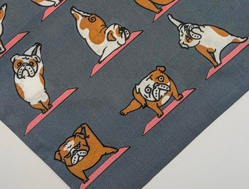 English Bulldog Yoga Dog Bandana