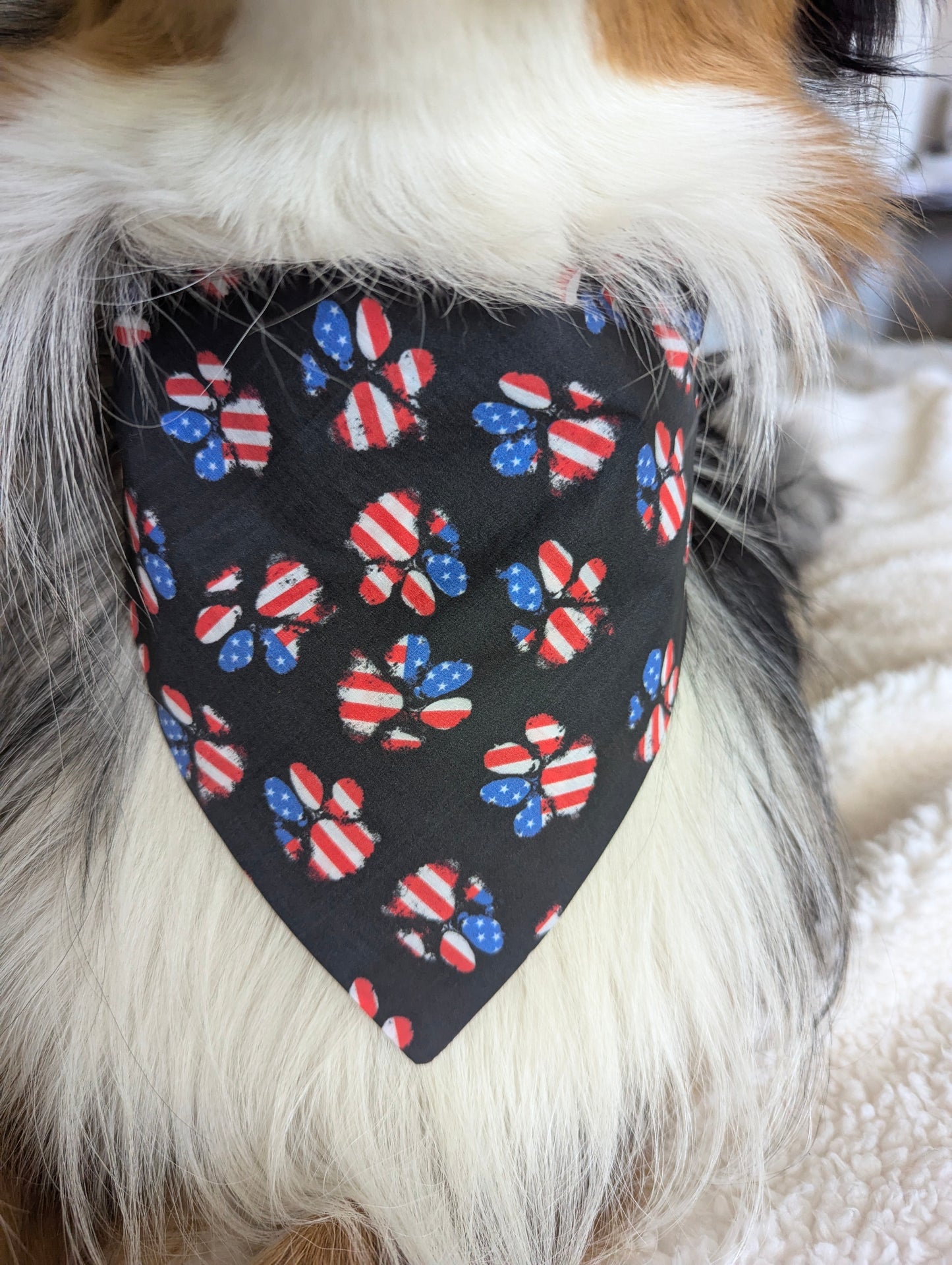 Patriotic Paw Print Bandana