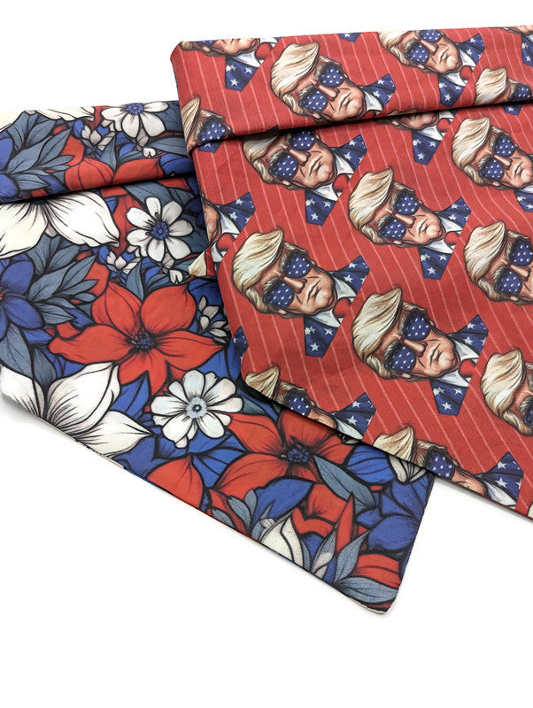 2 Bandana Bundle Pack - Trump and Floral