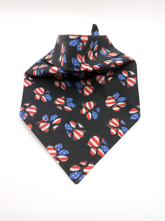 Patriotic Paw Print Bandana