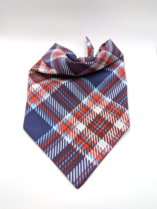 Red white and Blue Tartan